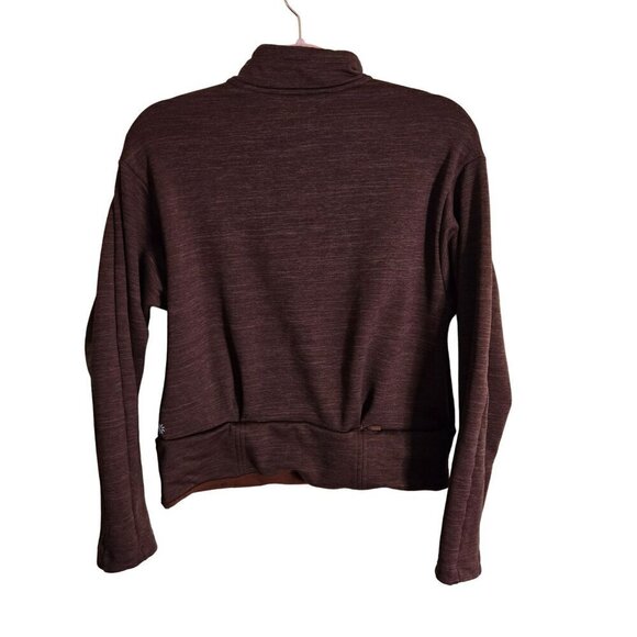 Athleta Altitude Polartec 1/2 Zip Sweatshirt Mahogany Heather Size S - Picture 3 of 12
